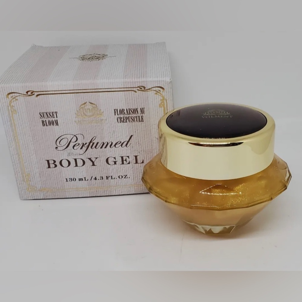 💫 GLITTER BODY GEL Sunset Bloom Scent Veilment Avon Sets Retro Style HUGE - Picture 3 of 5